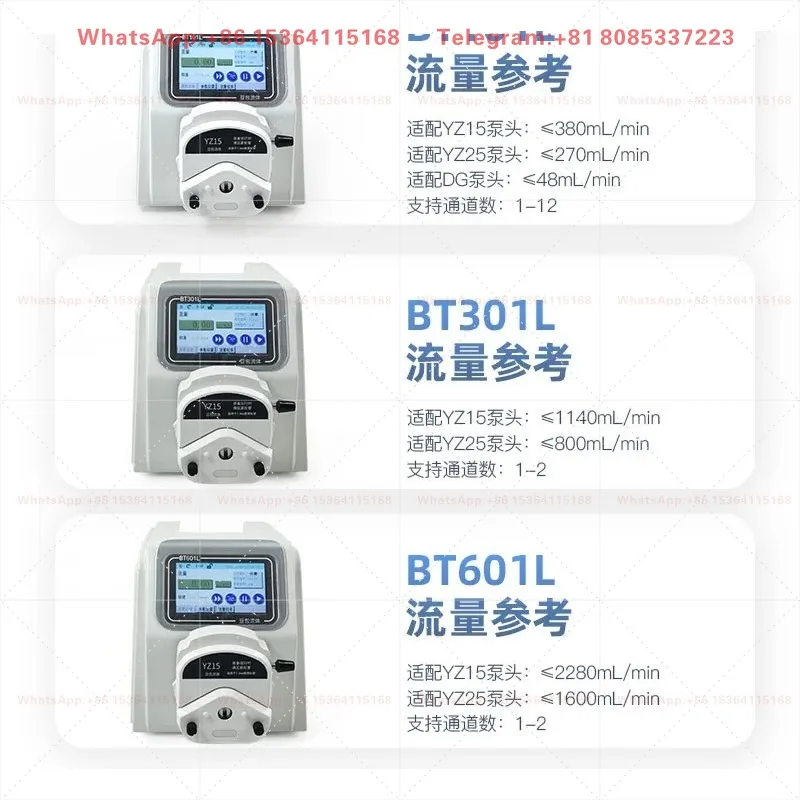 BT101L Touch Screen Multi Channel Peristaltic Pump Lab Precision Metering Pump For Chromatography Liquid Filtration Filling