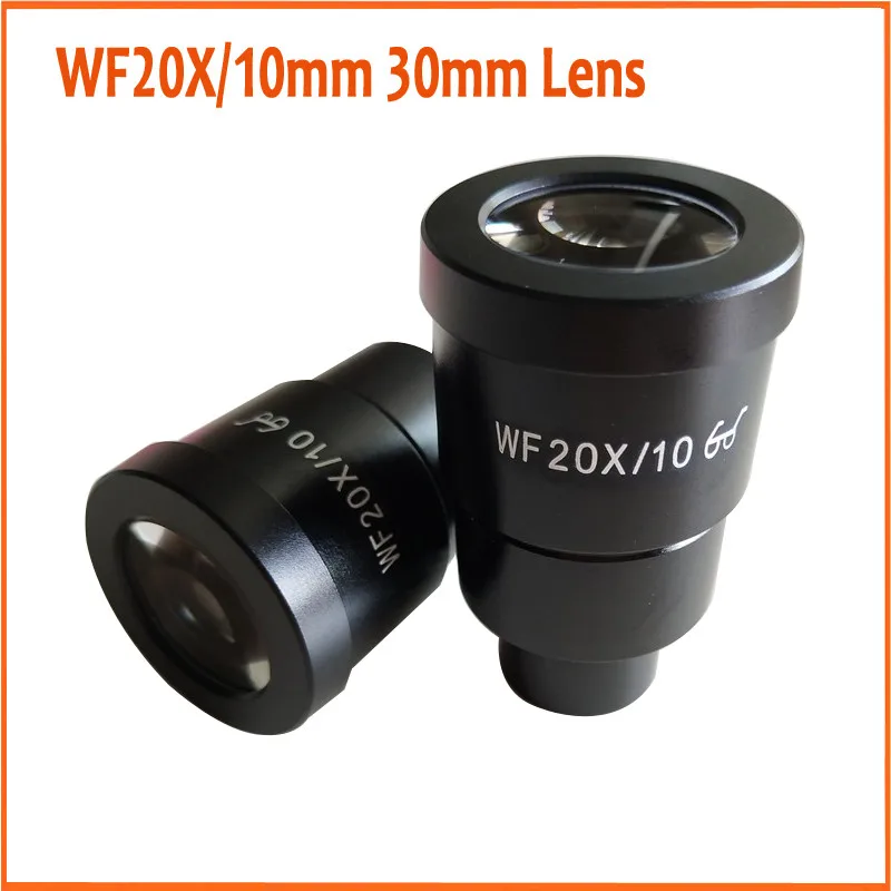 WF20X 10 мм, высокий окуляр и широкоугольный стереомикроскоп, оптический окуляр с монтажным размером 30 мм 30,5 мм