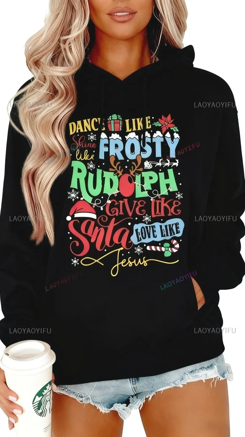 يسوع عيد الميلاد بلوزات المرأة المسيحية عيد الميلاد هوديي قميص ديني الكتاب المقدس الآية البلوز جون الإيمان المسيحية يسوع القمم