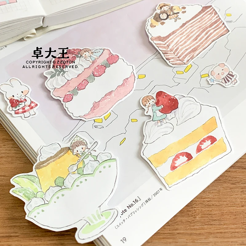 ZZOTON Dessert Tape Washi Writing Paper Cake Journal Decoration Diary Collage