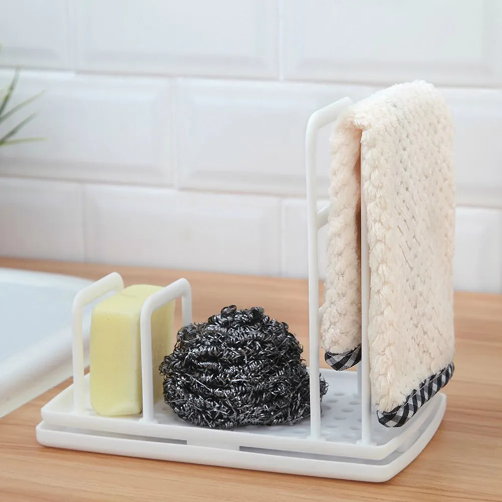 

Sink Storage Rack for Kitchen Sponge Dishcloth Drying Organizer Waterproof Stable Modern Design Dishcloth Drying Rack Kitchen