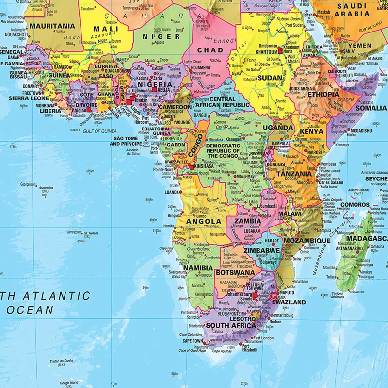 Mapa świata i mapa USA Zestaw plakatów w języku angielskim Vintage Wiszący obraz na płótnie Dekoracja ścienna Plakat Klasyczne szkolne artykuły biurowe podróżne