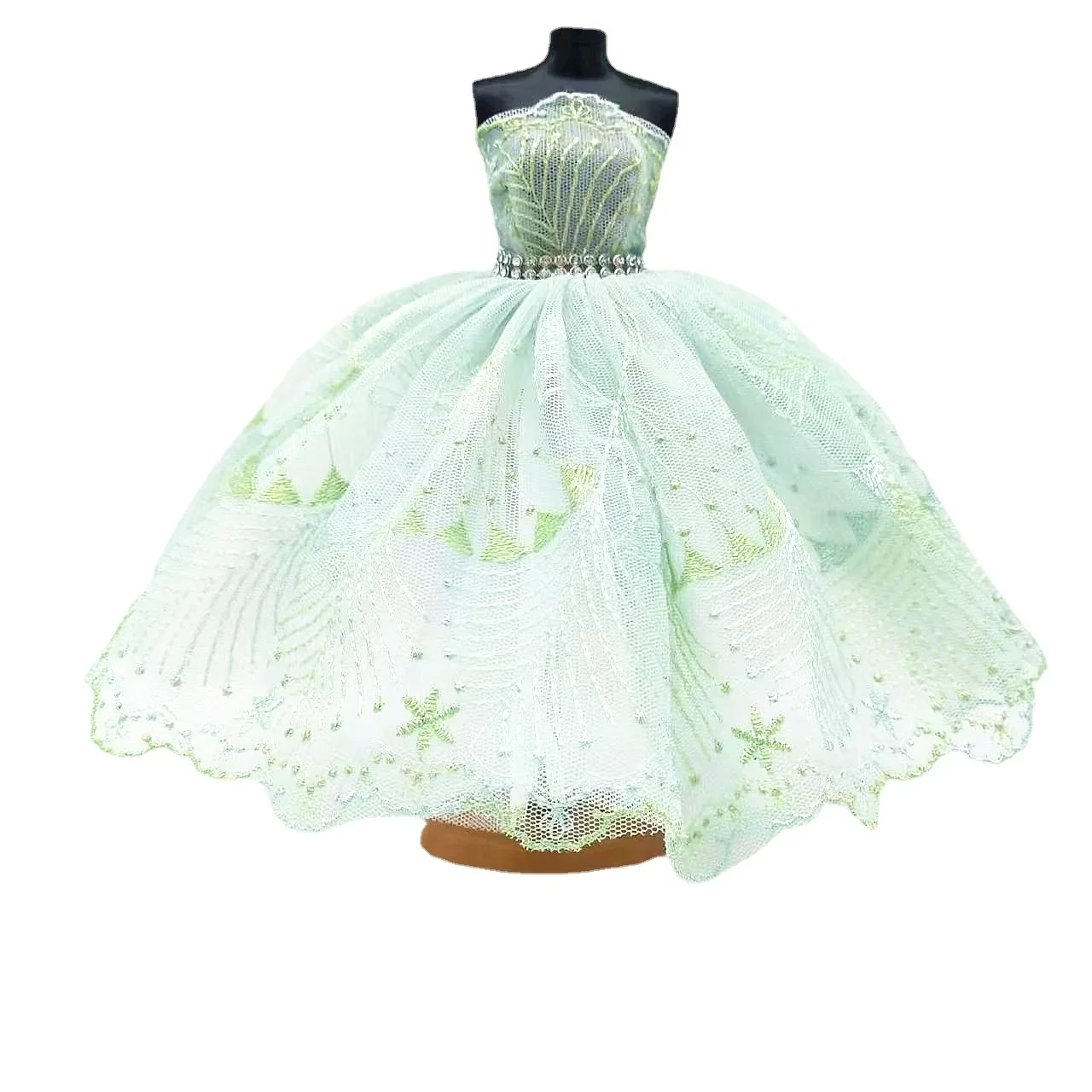 Green Floral Ballet Dress For Barbie Doll Clothes Princess Outfits 1/6 Dolls Accessories Rhinestone 3-layer Skirt Ball Gown Toys