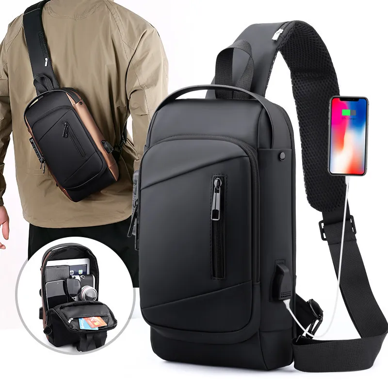 2025 New Anti Theft Chest Bag with Password Lock Large Capacity Multi Function Crossbody Bags for Men Мужская грудь Bolsa pecho