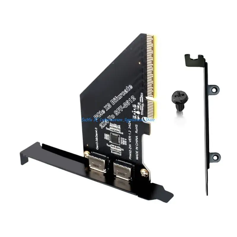 PCIe 4.0X8 إلى Oculink SFF 8612 8611 محول اللوحة الرئيسية لبطاقة الفاصل تدعم PCIEX4X4 للاتصال السلس بالقرص الصلب