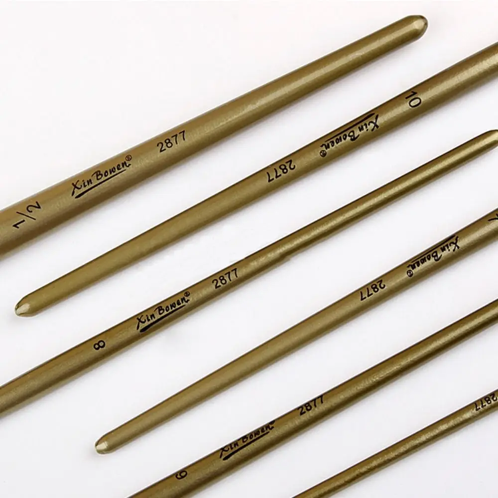 10Pcs Portable Wood Rod Watercolor Paint Brush Round, Filbert, Flat, Fan, Angular Nylon Bristles Brush Art Drawing Brush Gouache