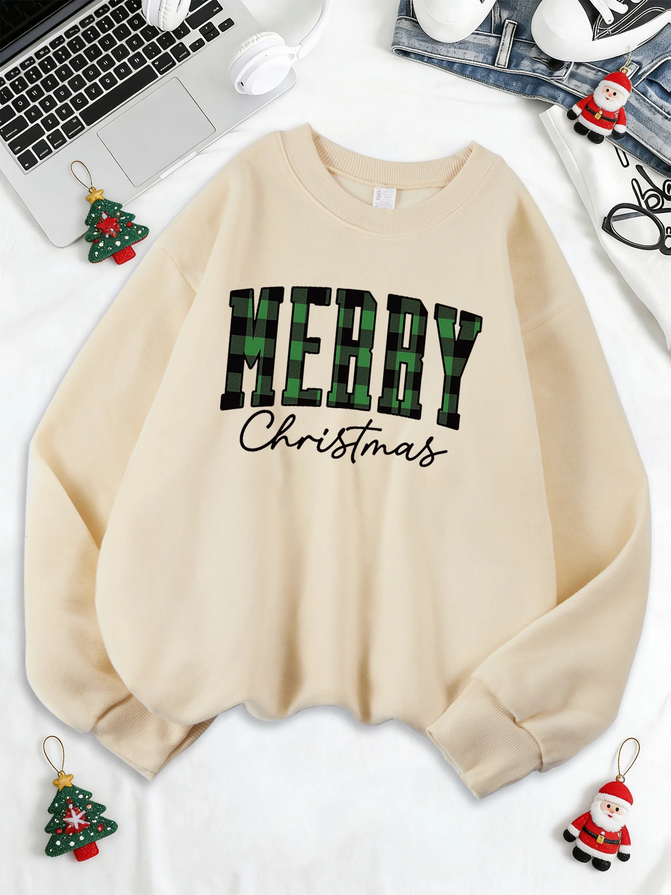 

С Рождеством креативные женские пуловеры с буквенным принтом, модные толстовки в стиле ретро, толстовка с круглым вырезом в стиле хип-хоп, осенне-зимняя одежда