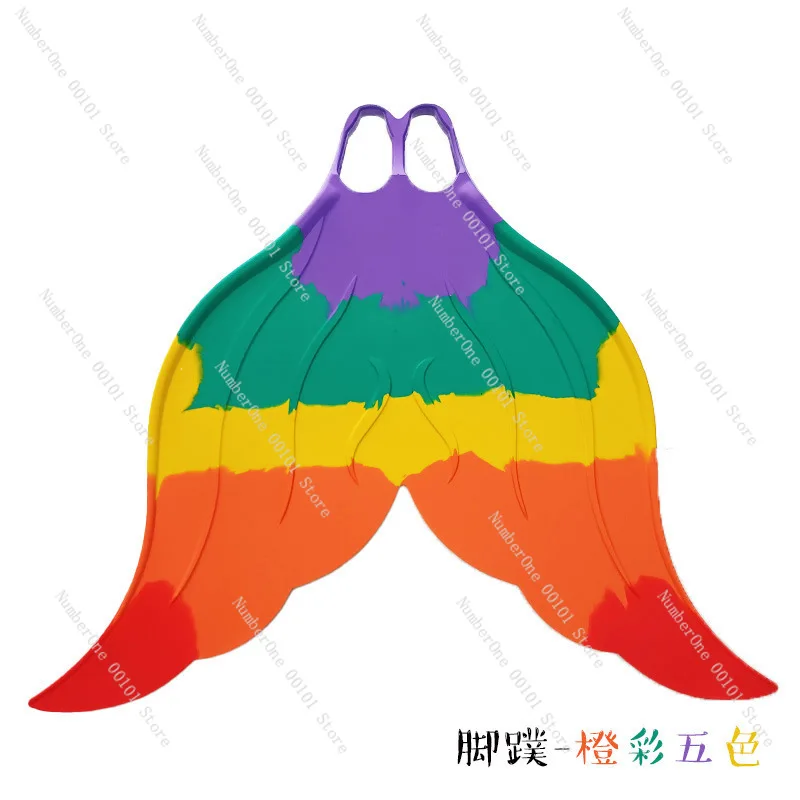 

Женские тренировочные плавательные взрослые дайвинг-лягушки из мягкой резины с рыбьим хвостом, детские одиночные перепонки