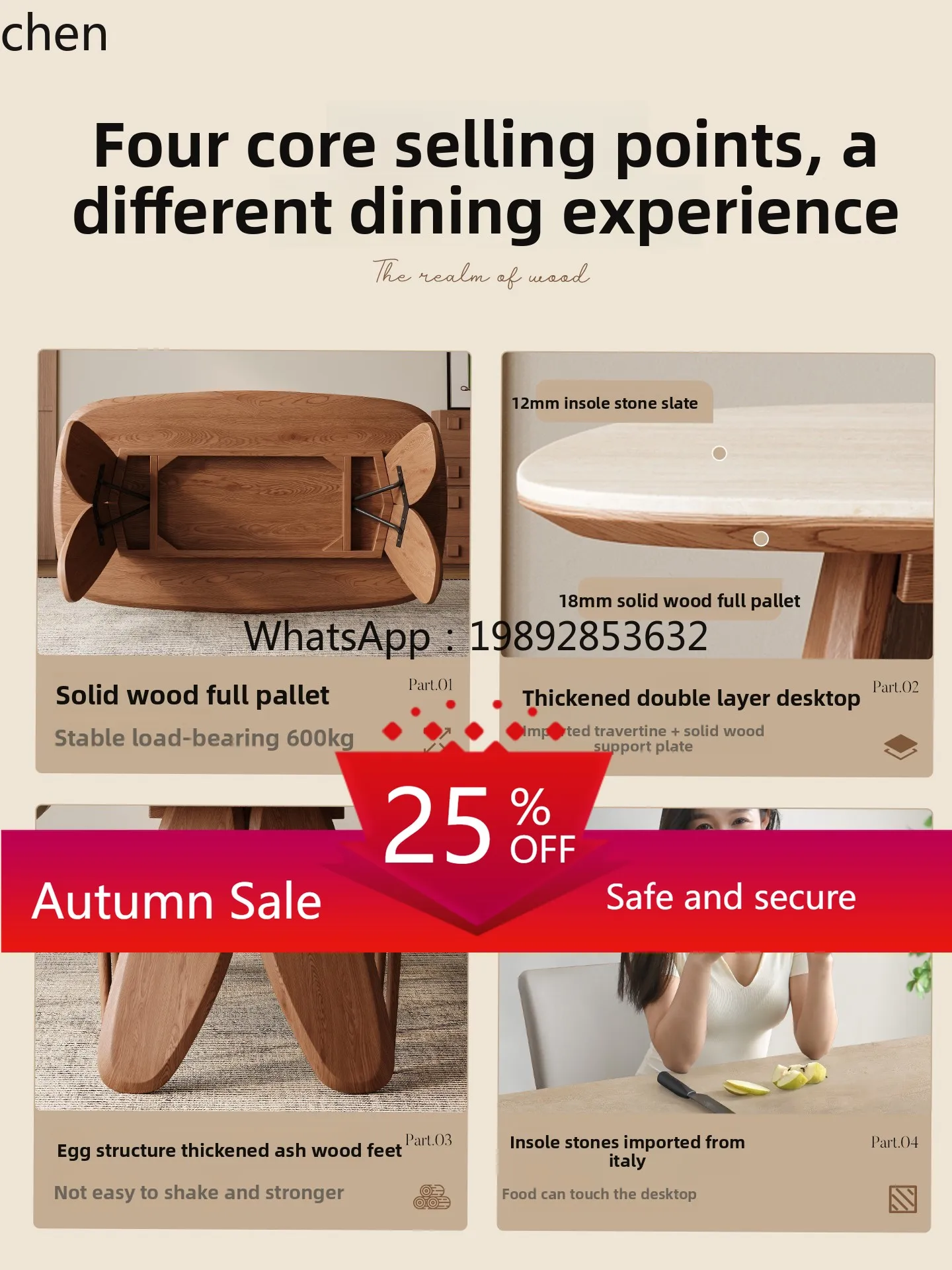

travertine rock slab dining table solid wood oval household solid wood dining table living room decoration