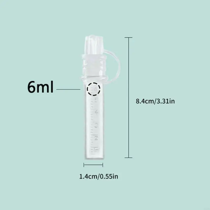 D5QA 6PCS 6ml Tubo alimentazione del colostro Contenitore stoccaggio del latte materno Contenitore portatile del