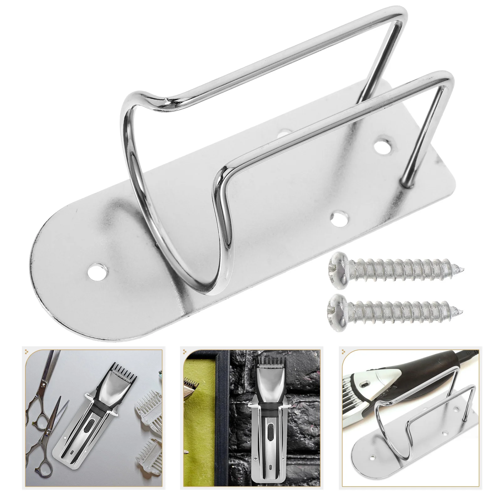 

Barber Hanger Storage Shelves Hair Clipper Wall-mounted Holder Shelf Stand for Metal Stainless Steel