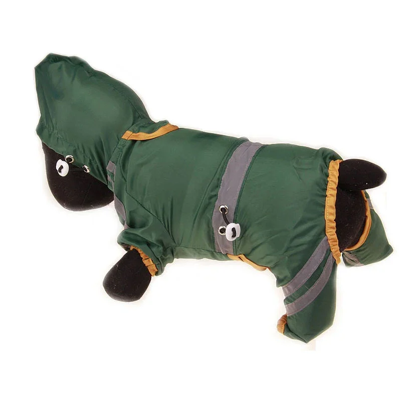 Reflective Pet Dogs Raincoat Solid Color Pet Supplies Waterproof Raincoat Single Layer Puppy Raincoat Universal Hot Sale