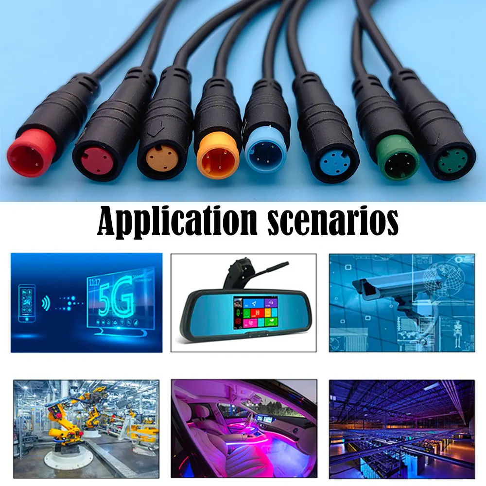 

For Ebike Bafang Ebike Accessories 2/3/4/5/6Pin Cable Display Pin Base Connector M8 Waterproof Connector