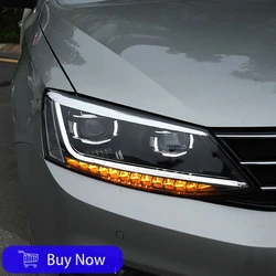 Car Headlight For VW Jetta Sagitar MK6 2012-2018 Upgraded B8 Style LED Streamer Mirror Turn Signal Accessories Assembly