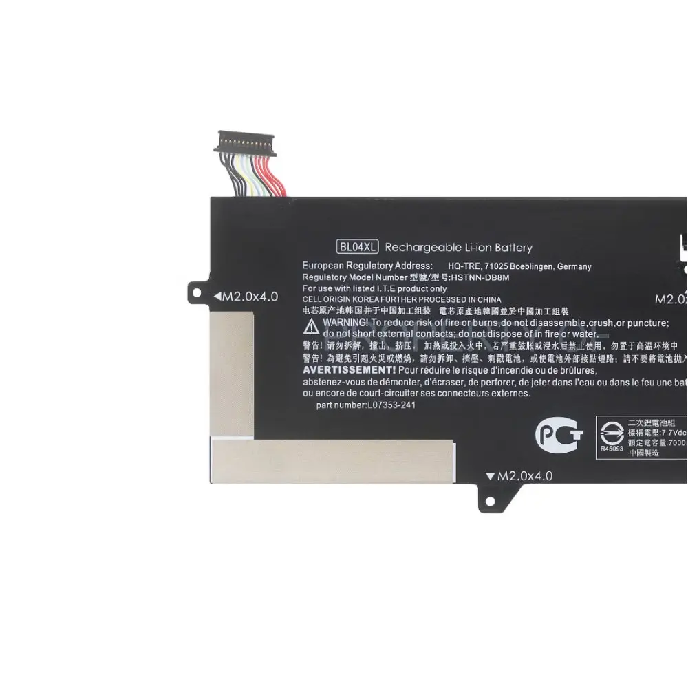 

For HP EliteBook X360 1040 G5 G6 Series HSTNN-UB7N HSTNN-DB8M L07041-855 L07353-2C1 L07353-241 7.7V BL04XL Laptop Battery