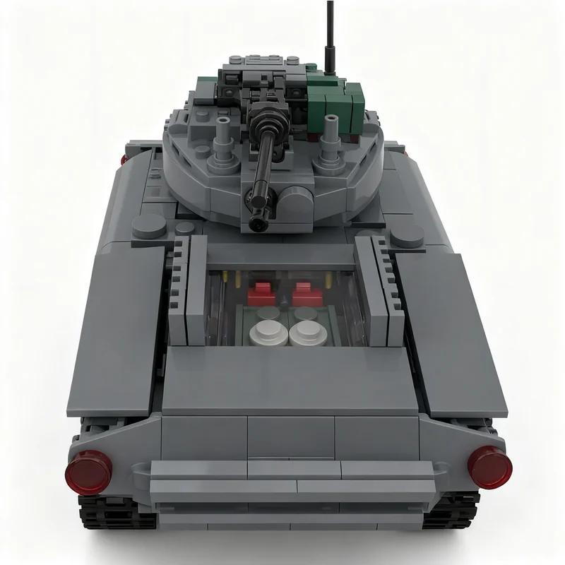 597 peças MOC Tanque Médio Sherman, Blocos de Montagem Criadores, Ideia de Arquitetura, Presentes de Natal, Brinquedos Educativos