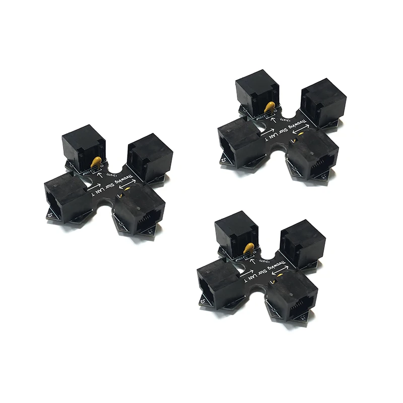 5pcs New Throwing star Lan Tap Passive Lan Tap 1.5 Ethernet Communication Tool Packet Capture Mod Replica Monit Black Wholesale