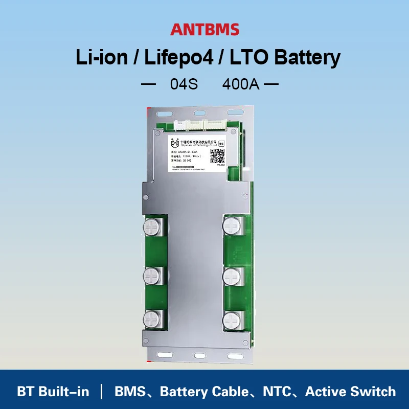 

Умная BMS-система ANT 4S 12В 400А (пиковая 1000А) для литиевых аккумуляторов 18650, LiFePO4, Li-Ion с Bluetooth, UART, RS485, CAN, для повербанков и солнечных батарей