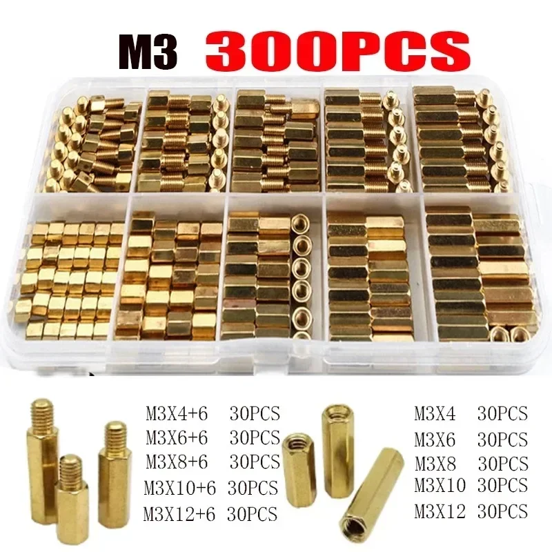 M2 M3 M4 Hex Standoff Brass Spacer Hexagon Stand off PCB Board Motherboard Column Rack Stud Copper Pillar Nut Bolt Screw