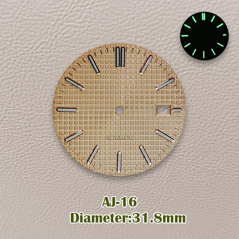 31.8mm S Logo oak AP Dial Suitable for NH35/NH36 Movement Green Luminous High Quality Watch Modification Accessories Repair