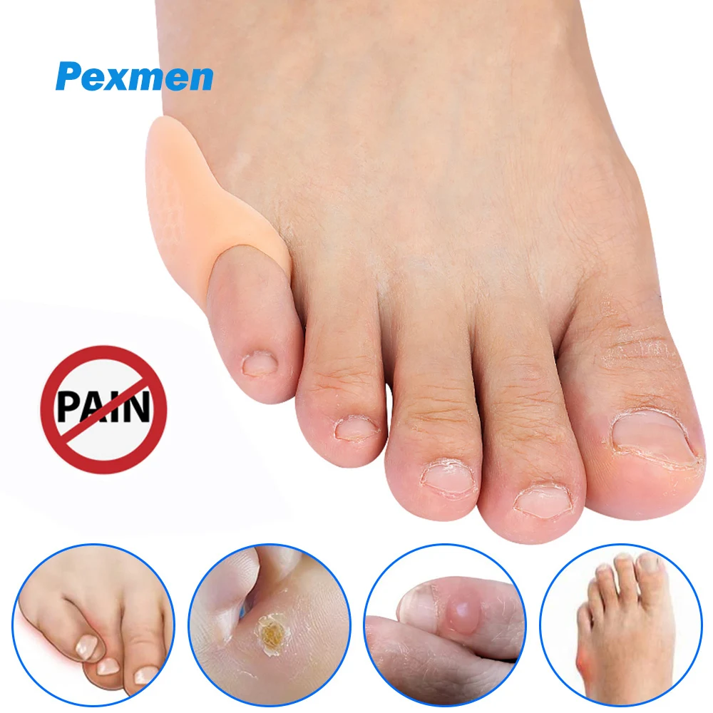 

Pexmen 2/4/Pcs Gel Bunion Corrector Pinky Toe Sleeve Pain Relief Protector Prevent Corns Calluses for Men and Women