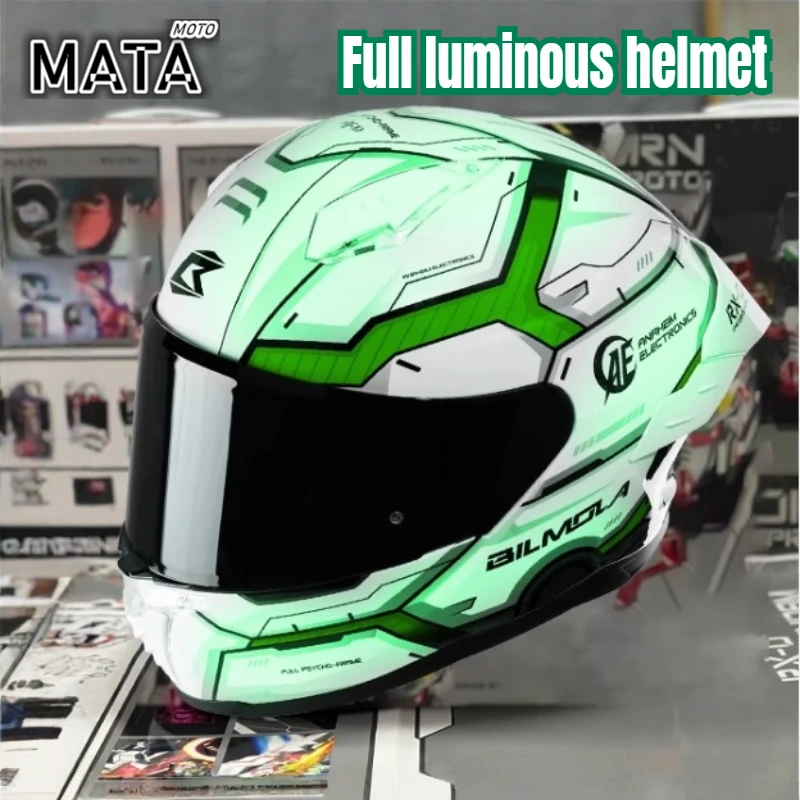 

Glow-in-the-dark Full-face Helmet Kamen Rider Helmet Motorcycle Cartoon Japanese Style Capacetes Para Moto for Motocross