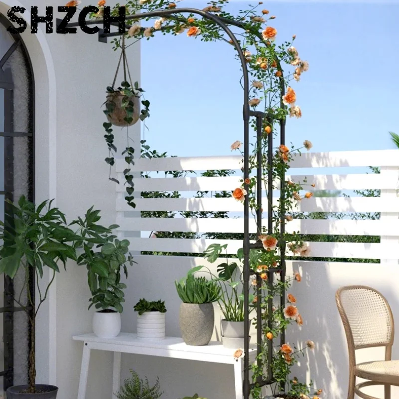 Half Arch Rack for Climbing Plants Outdoor Garden Support for Clematis or Roses Durable Grape Vine Holder Vegetable Grow System