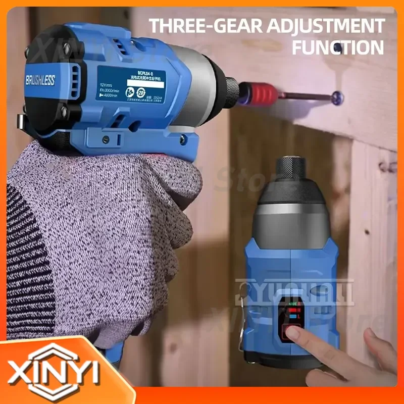 for DCPL04-8E Cordless Electric Screwdriver 12V Brushless Lithium Battery Impact Drill for Wood Metal Charging