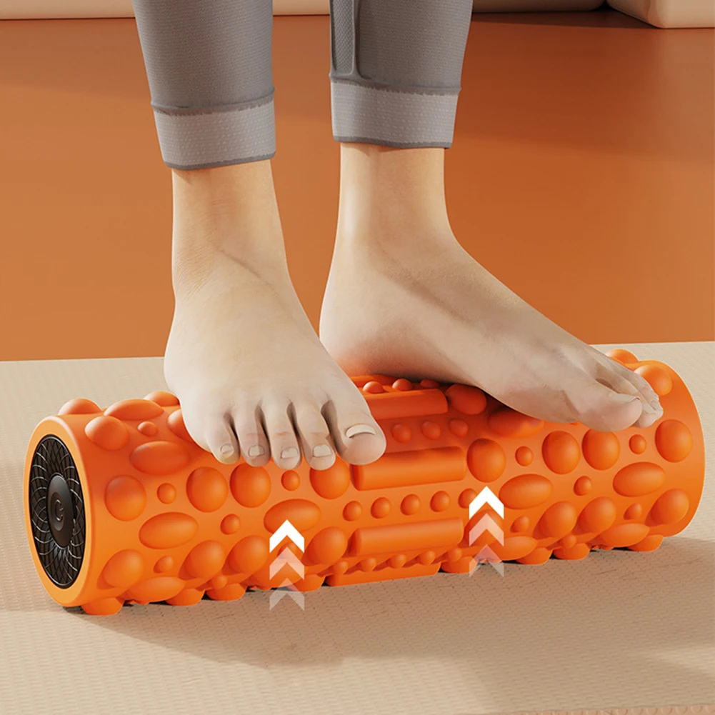 

Electric Vibrating Foam Roller Yoga Column Rechargeable Massage Column 5 Modes Tissue Massager for Yoga Pilates