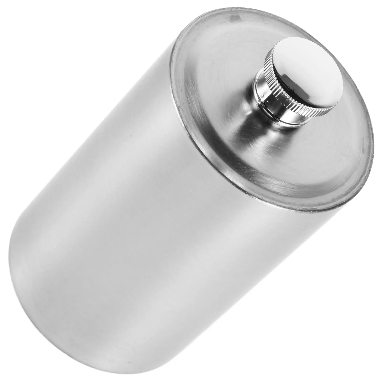 Metal Flask 250Ml Compact Lightweight Cylindrical Shape for on-The-Go Drinking Insulated Beverage Holder for Coffee Water Oil