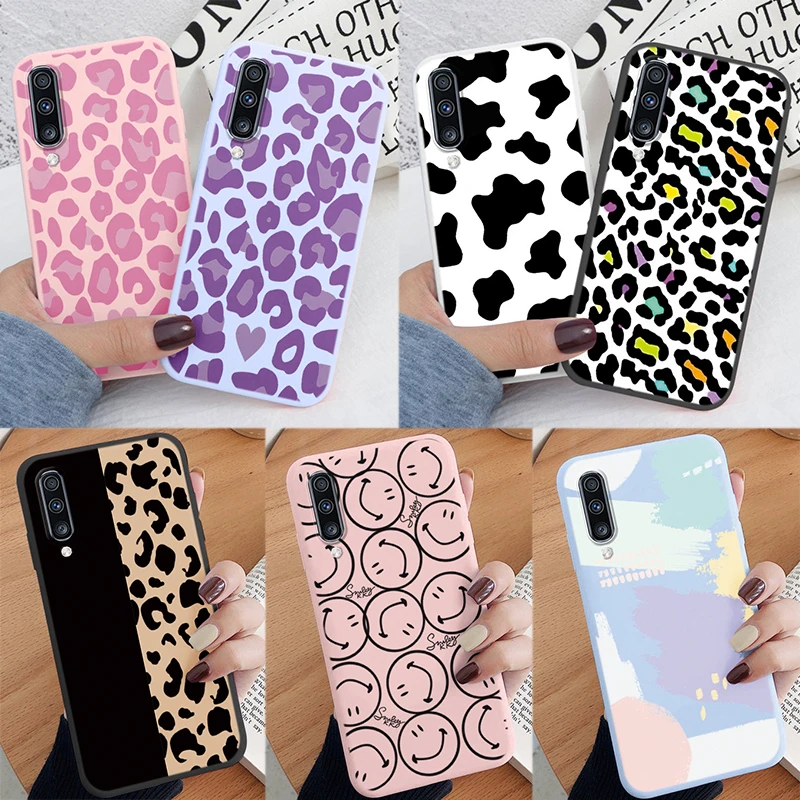 Leopard Print Phone Case For Samsung Galaxy A50 A50S A30S A70 Protection Back Cover Soft Silicone Fundas For Samsung A 50 Coque