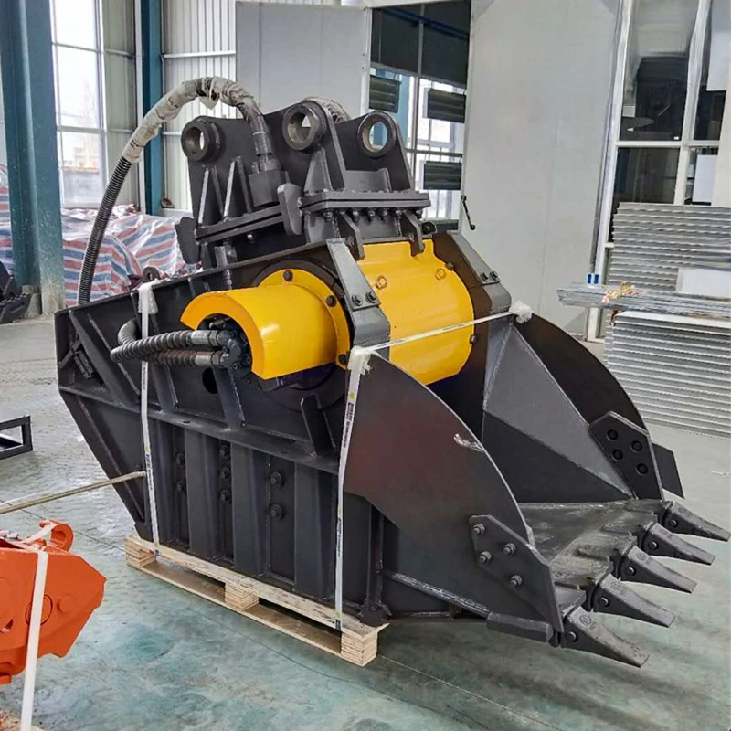 For Excavator Crushing Bucket Hydraulic Mobile Crusher Cement Works Bluestone Block Concrete Gravel Jaw Crushing Bucket