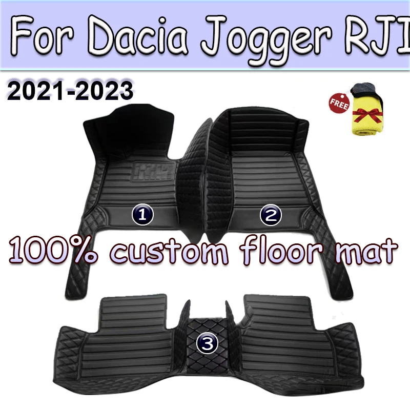 For Dacia Jogger RJI 2021 2022 2023 Car Floor Mats Leather Mat Covers Floors Tapete De Carro Car Accessories Interior Tapestry