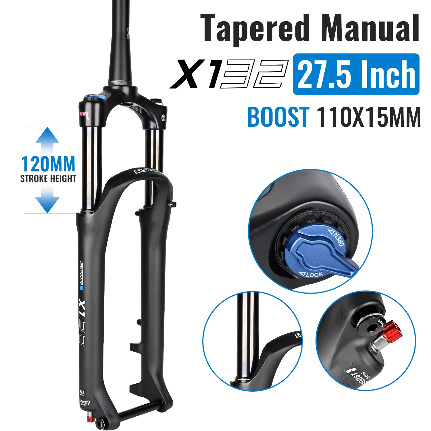 SR SUNTOUR XCR Mountain Bike Suspension Fork 120mm Travel QR
