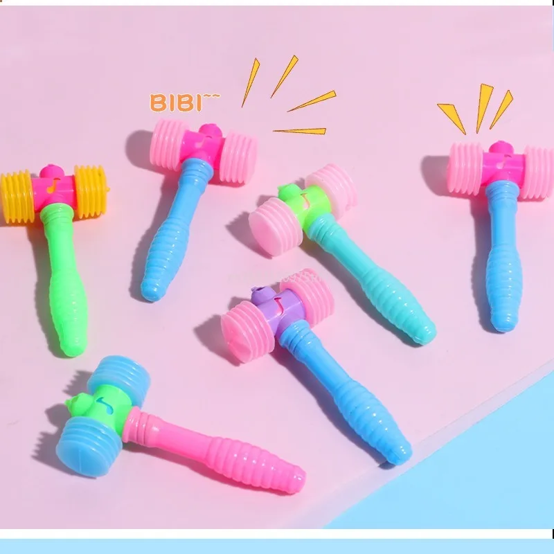 Random Color 1Pc Educational Toy Kids Knocking Hammer Toy Whistles Musical Instrument Hammer Shape Vocal Knocking Toy Kids Gift