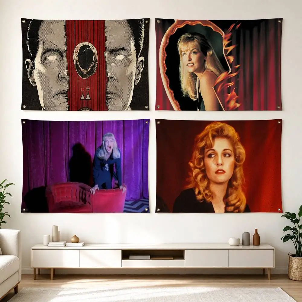 Movie  Fire Walk with Me  Flags Wall Hanging Tapestry Outdoor Garage Room Decorative flag Background Blanket