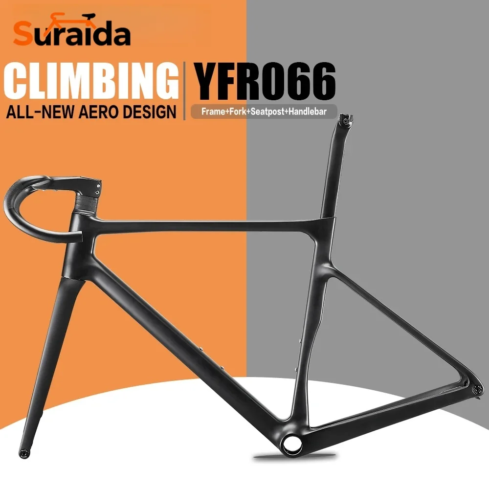 

Suraida 997g Lightweight 2026 UDH Carbon Road Bicycle Frameset Disc Brake Full Internal Cable Speed Road Frame T47 Thread