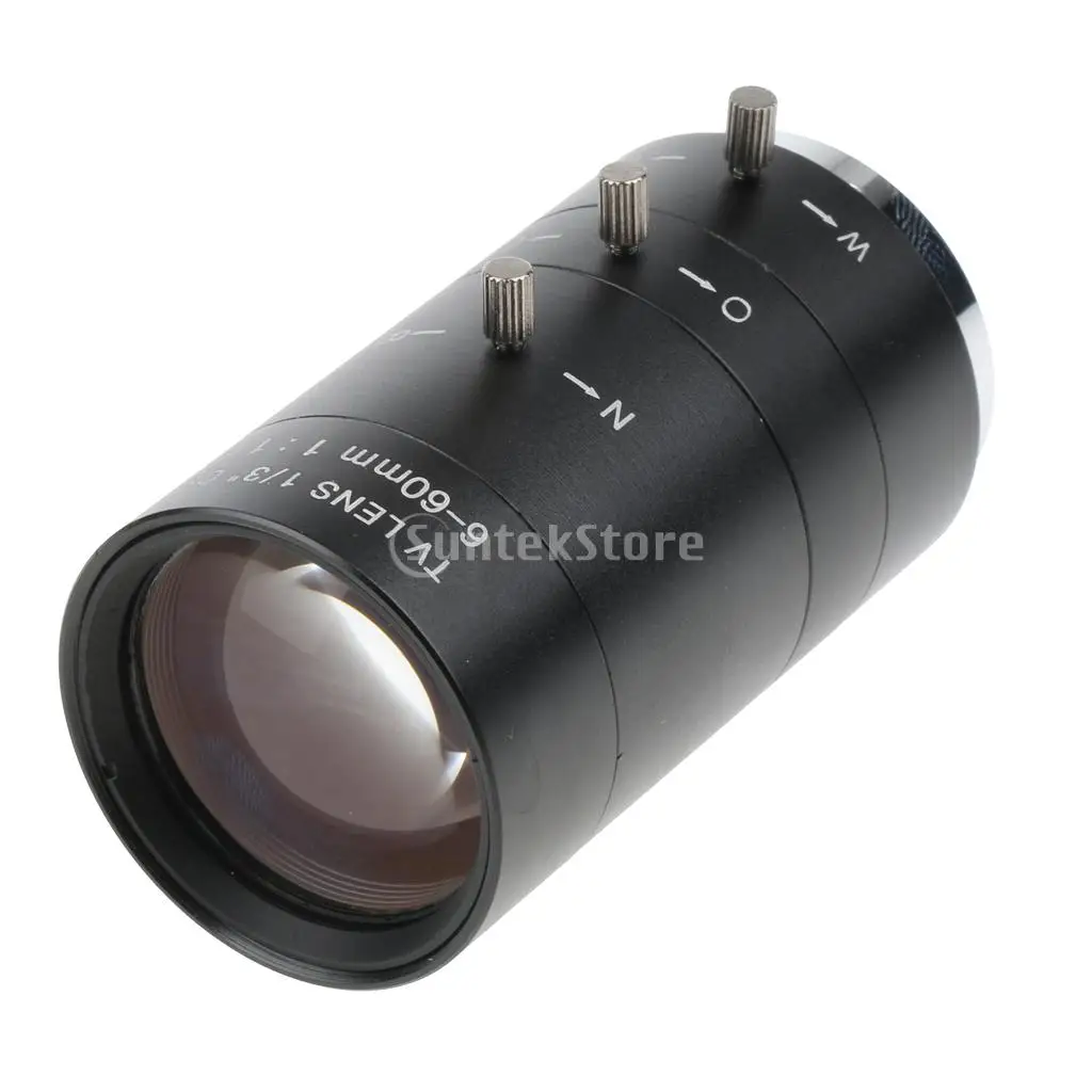 Adjustable 6 to 60mm CS Mount Manual IRIS Lens Varifocal Video Camera Accessories for Home Security