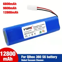 2024 New 14.4V 12800mAh 9800mAh 6800mAh Original Battery Pack Used for The Qihoo 360 S6 Robot Vacuum Cleaner of Components