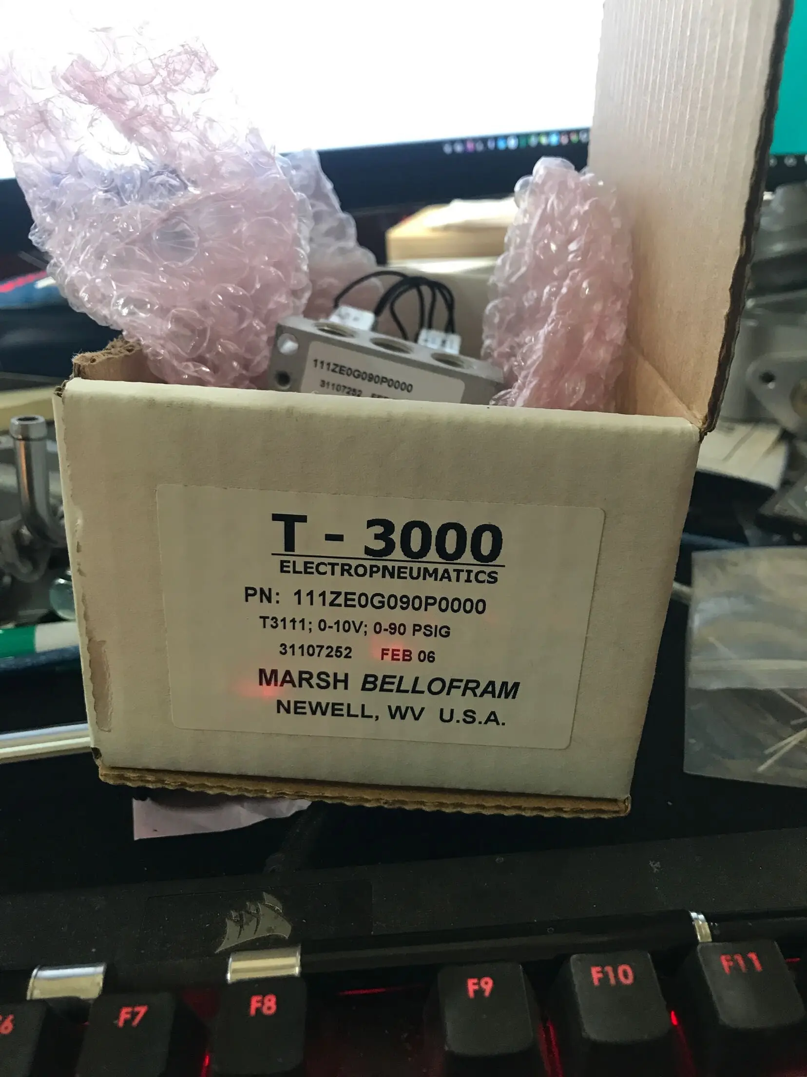 United States electrical proportional valve 111ZEOG090P0000 high-precision pressure control 0 ~ 90PSI