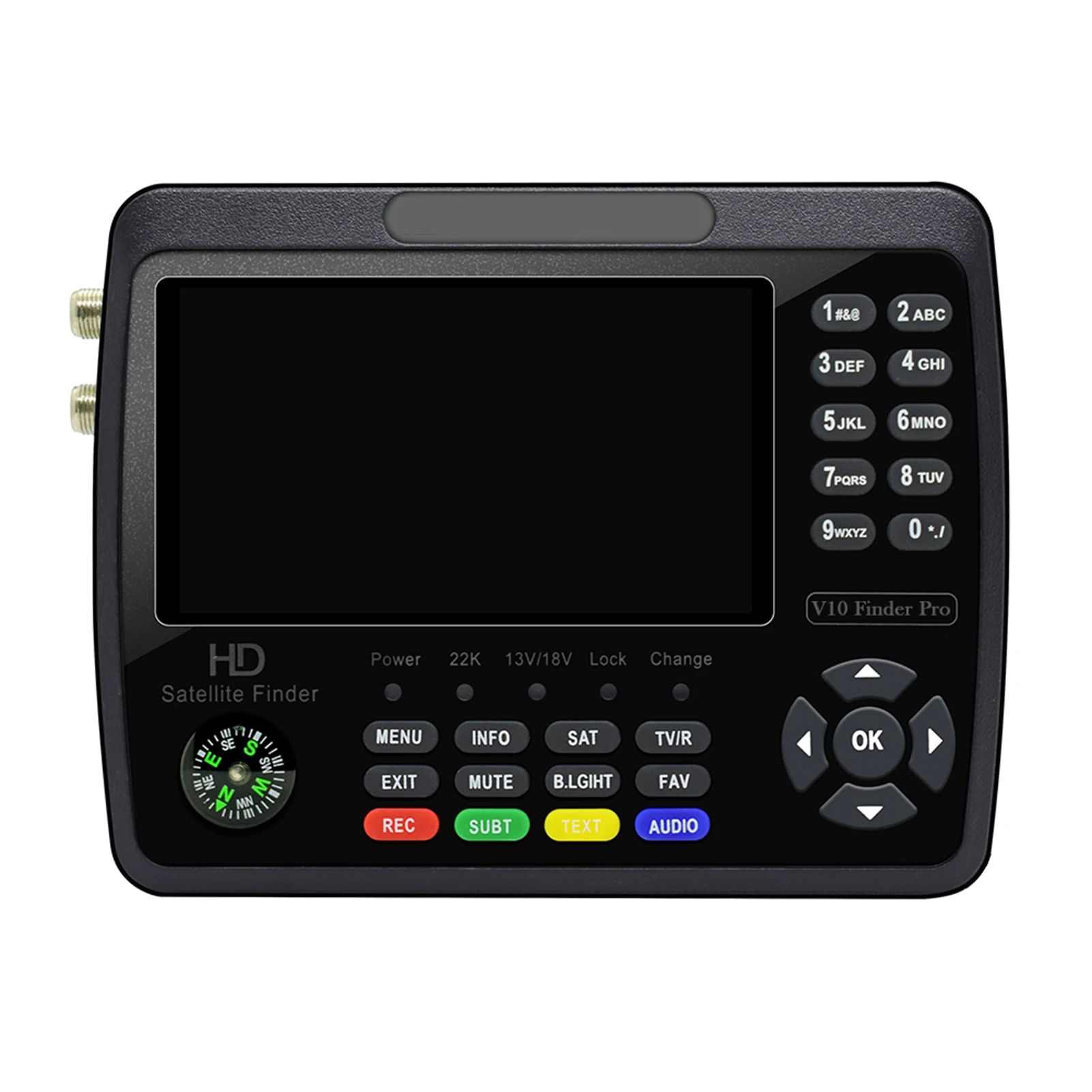 V10 Pro Satellite Finder Signal Meter HD Satellite TV Signal Finder DVB-S/S2/S2X/T/T2 COMBO Digital Handheld Signal Meter