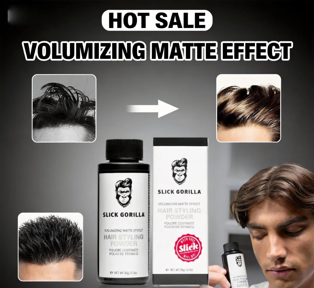 

Men Fluffy Hair Powder Natural Stereo Texture Long Lasting Styling Dry Hair Powder Gorilla Volume Powder Hair Styling Product
