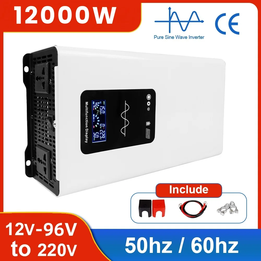 12000W Inverter 24V 220V Pure Sine Wave DC 12V 48V 96V To AC 110V 220V Converter Solar Car Power Inverter Transformer Inversor