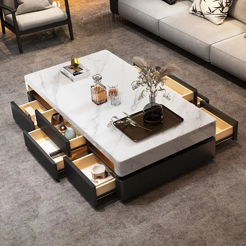 Writing Luxury Coffee Table Modern Living Room Storage Kitchen Drawers Side Table Designer Mesa Auxiliar Chinese Style Furniture