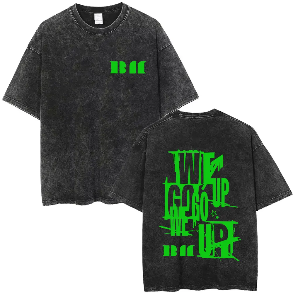 

Washed Vintage Babymonster Ahyeon Asa Rami Rora Ruka Pharita Chiquita We Go Up 2026 T-shirt Men Women Fashion Oversized T Shirt