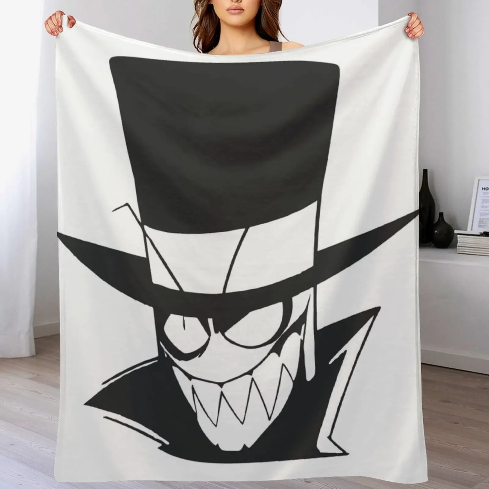 Black Hat true black Throw Blanket Soft Warm Blanket Gift for Men Women Adults