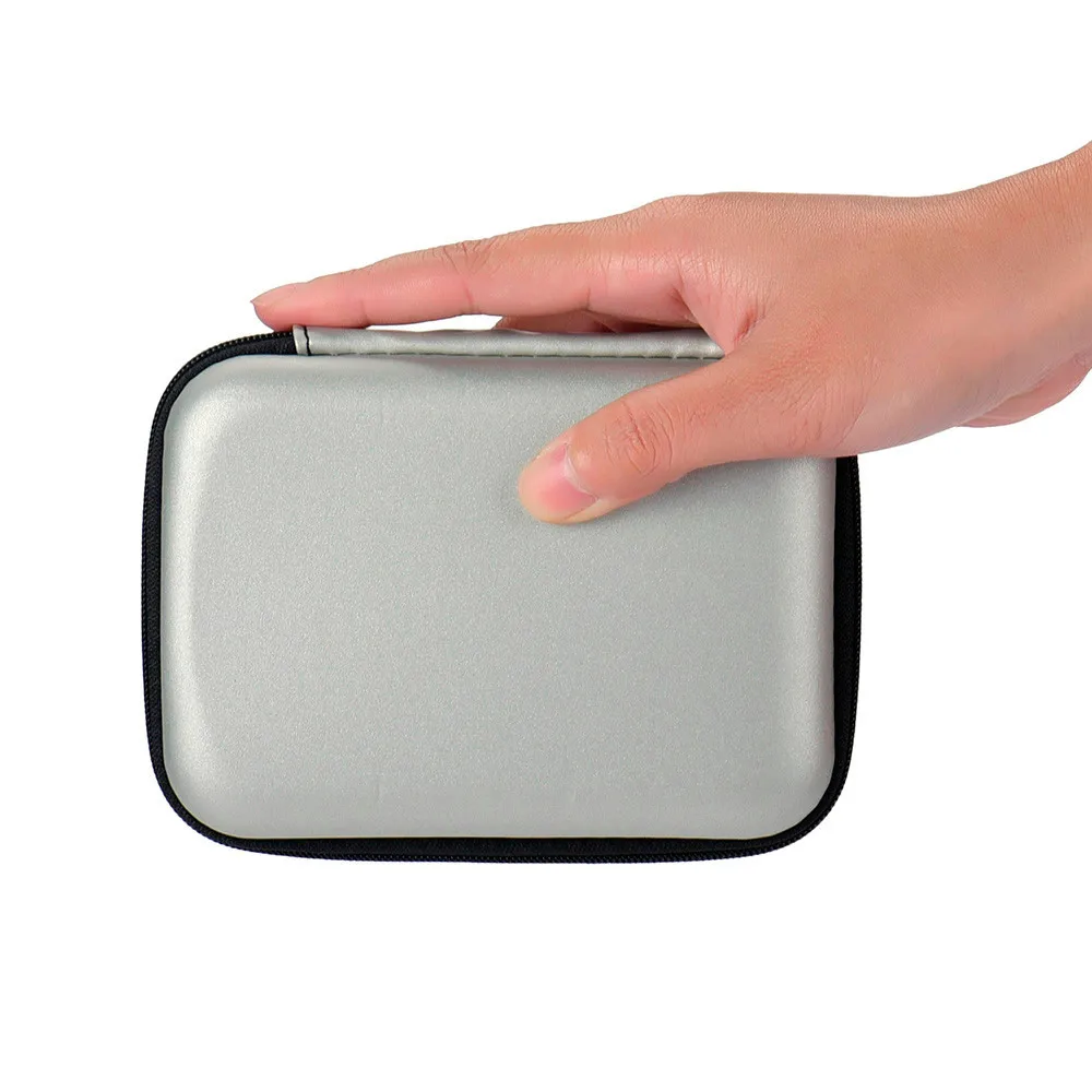 2.5-inch Hard Disk Package headset bag mobile power HDD Bag Disk Case Zipper Pouch Earphone Cover Mobile EVA Storage Carrier Box