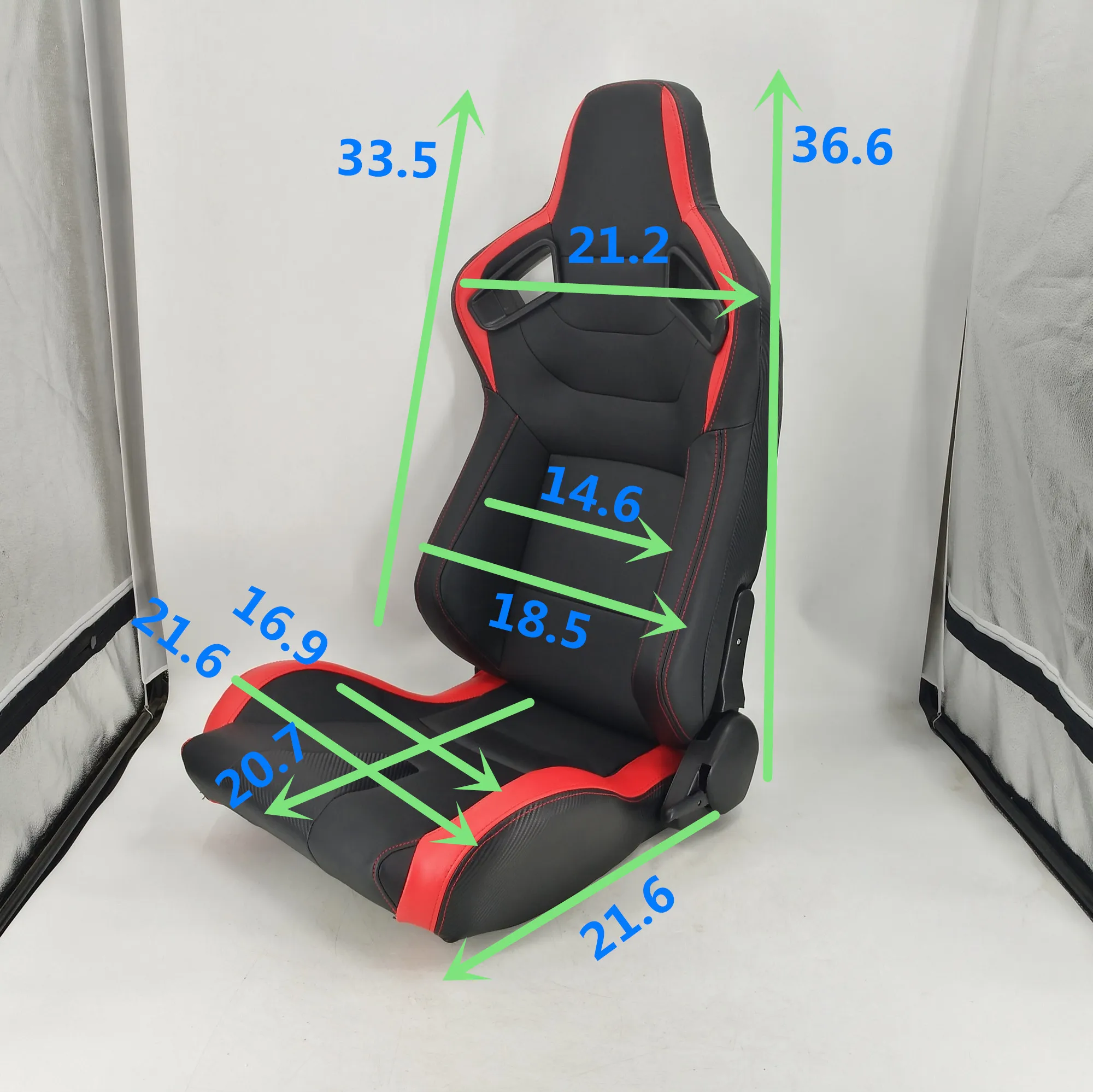 Customizable PVC Leather Racing Suede Sport Car Seat Newest Adjustable Universal Gaming Seat of Customizable Color