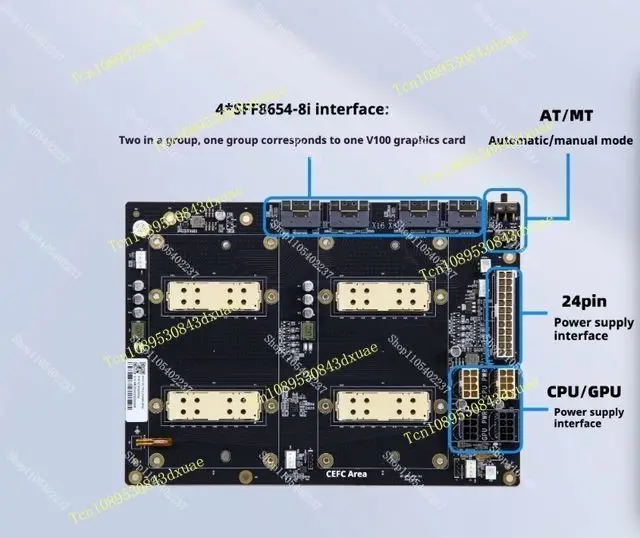 V100 Sxm2 Graphics Card 300g Integrated Nvlink Lite Dual Card Sxm2 Adapter Board Plx8749