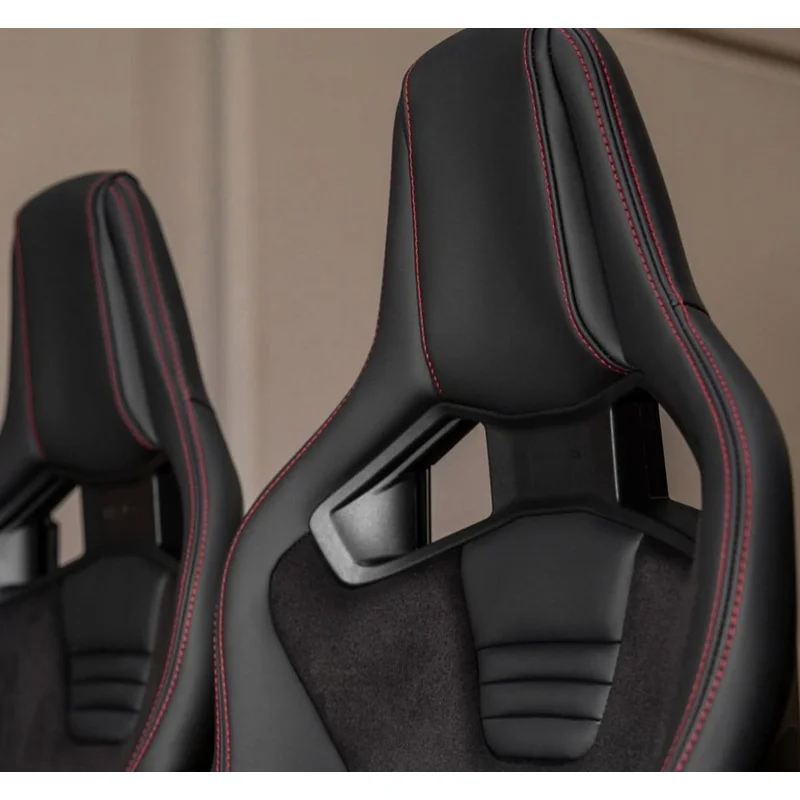 High Quality Universal Pair Recaro Sport Bucket Seats, Carbon Fiber & Leather Waterproof Plug and Play Car Interior Seats view 2